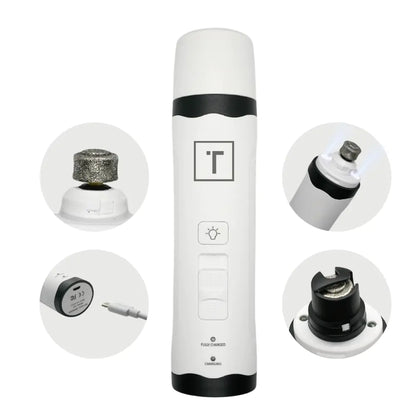 Quiet Dog Nail Grinder with LED Light – 2-Speed Rechargeable
