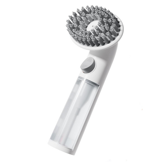 2-in-1 Dog Bath Brush – Silicone Shampoo Grooming Tool