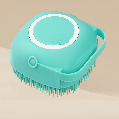Dog Bath Brush with Shampoo Dispenser – Soft Silicone