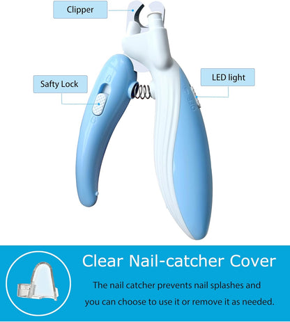Dog Nail Clippers with LED Light – No Split, Sharp, Safe