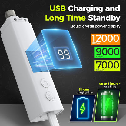 Quiet Dog Nail Grinder with LED Light | USB Rechargeable